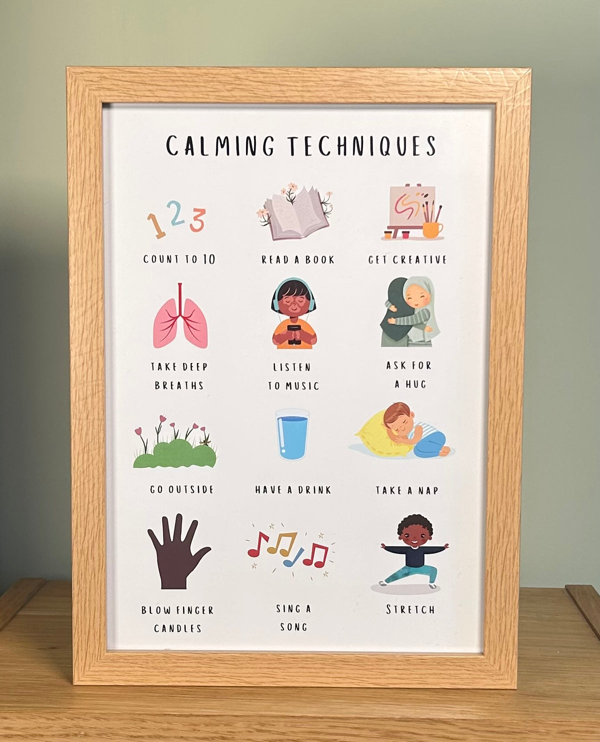 Calming Techniques Poster