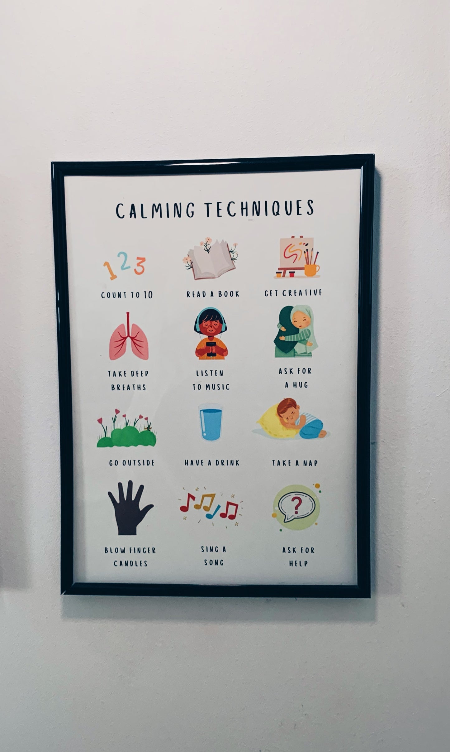 Calming Techniques Calm Corner Poster